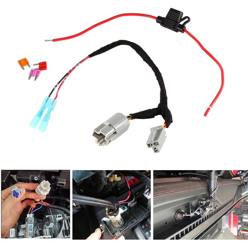 RED WOLF 12 Volts Power Adapter Wiring Harness Switch Connector