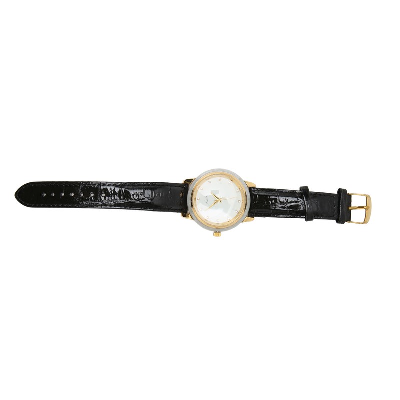 Alloy Quartz Movement Watch Men Elegant Shiny Rhinestone Watch with