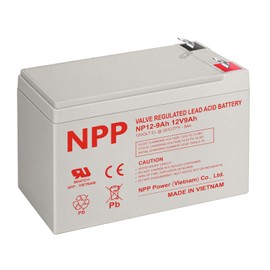 NPP 12V 9Ah (F1) 12 Volt 9 amp SLA Sealed Lead Acid Rechargeable Battery with F1 Terminal Replace Verizon FiOS GT12080-HG,PS-1290