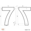 KTC-HOME - Premium House Number Anthracite Including Mounting Material -