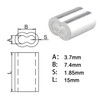 Futheda 50 pcs Aluminum Crimping Loop Sleeve Clips with Double