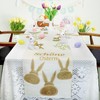 XIANNVXI Rabbit Table Runner, Easter Decoration, Rabbit Linen Table Runner,