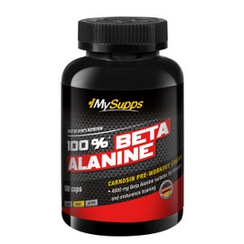 MySupps- 100% Beta Alanine, High Dose Beta Alanine Capsules, Pre Workout Formula, 4800 mg Beta Alanine Per Serving + Vitamin B6, for Athletes and Athletes, 30 Servings, Made in Germany - 180 Capsules