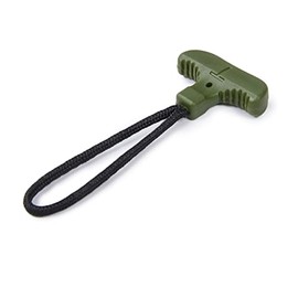 BJA Zipper Pullers Tab for Arthritis | Weak Grip Aid for The Disabled | Zipper Pulls for Boots, Backpack, Jackets (Army Green-Set of 10 pcs)