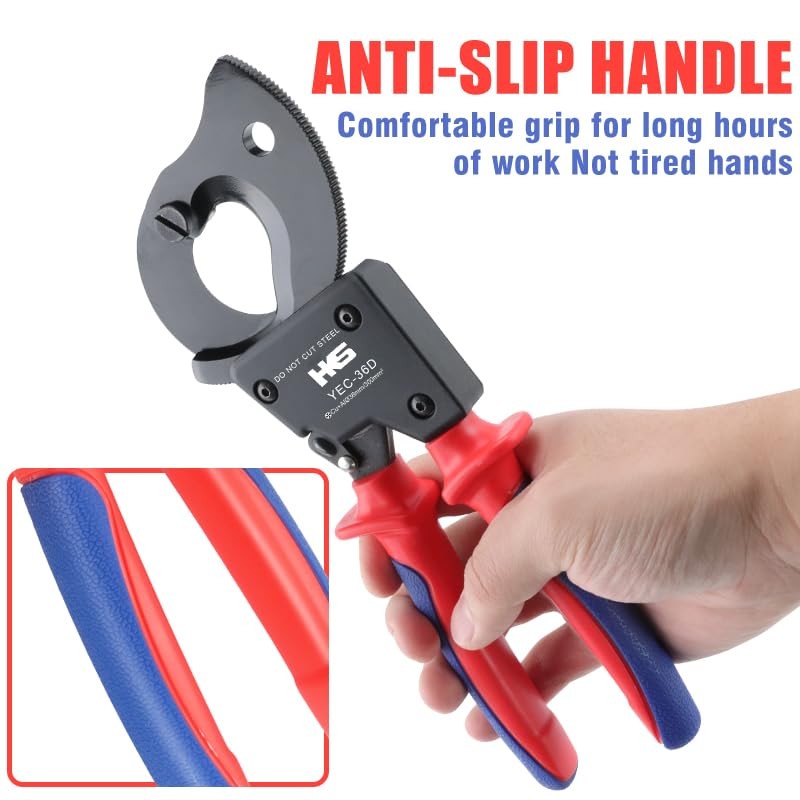 HKS Ratchet Cable Wire Cutter Heavy Duty for Cutting Electrical