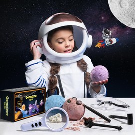 GobiDex GobiDex Ausgrabungsset für Kinder, Natürliche Edelsteine und Kristalle, Mineralien Steine für Kinder ab 6 7 8 9 10, Mond Schatzsuche Spielzeug, Sonnensystem, Planeten Geschenk für Jungen und Mädchen