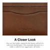 Coach Flat Card Case in Sport Calf, Saddle, 4" (L)