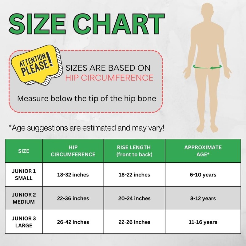 EcoAble Big Kids’ Pull-On Cloth Diaper, Age 6–16 | Reusable