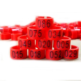 TGOOD New 100 Pcs 8mm 1-100 Numbered Poultry Leg Bands Bird Pigeon Duck Rings Clip