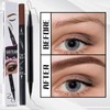 Curved 2 Tip Eyebrow Pen-Brown Eyebrow Pencil With Black Eyeliner