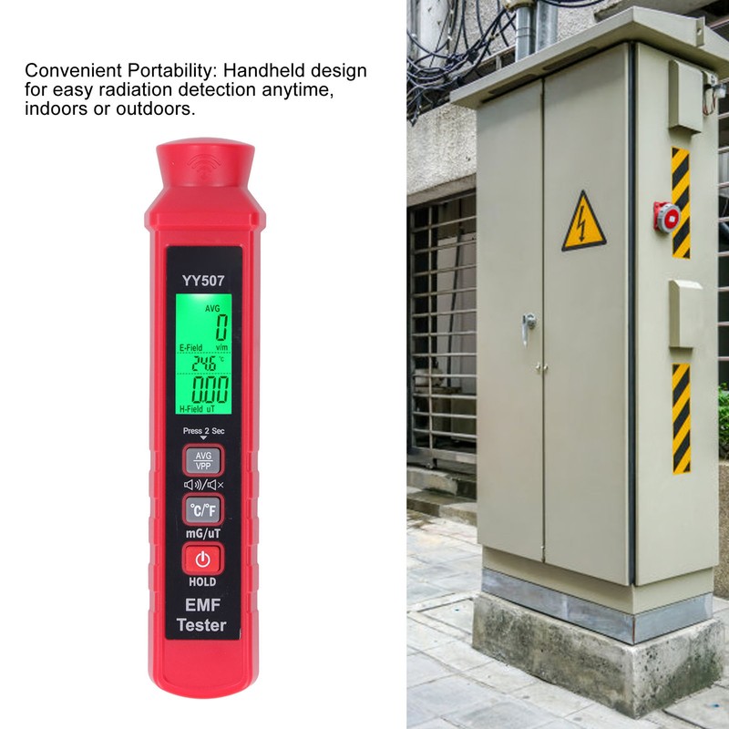 3V Electromagnetic Radiation Meter EMF Meter LCD Backlight Display Sound
