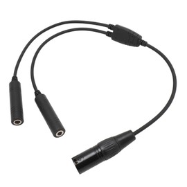 Aviation Headset Adapter Cable GA Dual Plug to 5 Pin XLR for Most Aviation Headsets, with ABS, Metal Material, Ideal Solution for Pilots in Aviation, Plug and Play