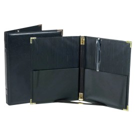 Marlo Plastics Concert Legacy Black Choral Choir Music Folder - Elastic Strings, Pockets Pencil