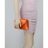 Girly Handbags Women's Satin Pleated Clutch Bag, orange