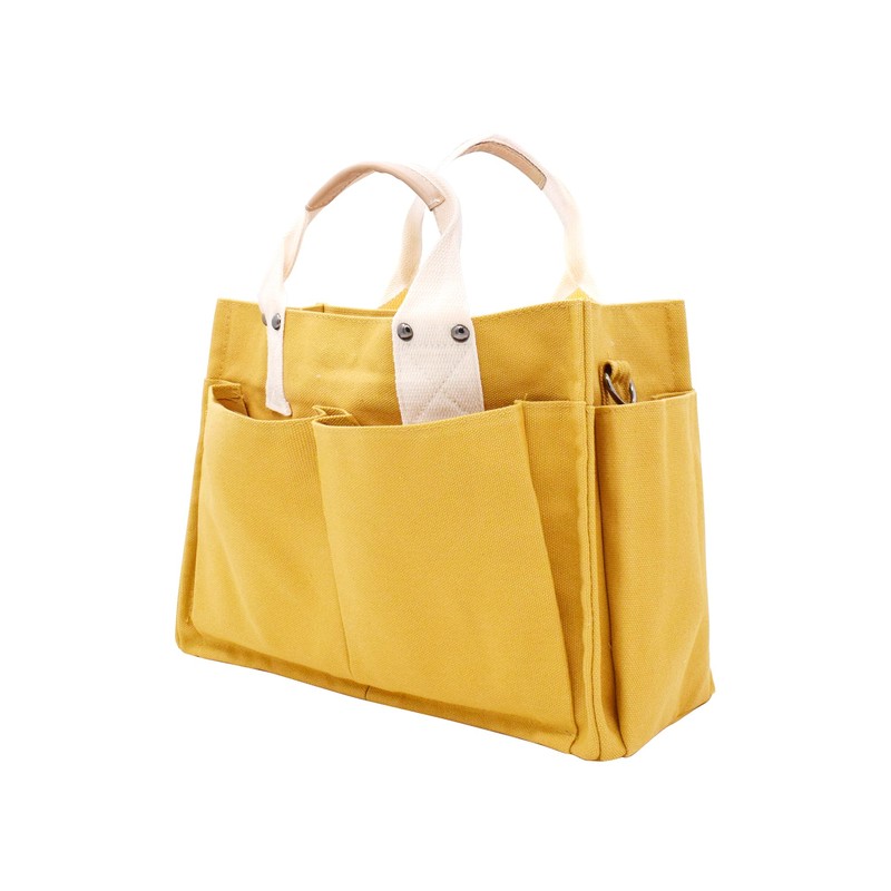 TeeYee Women's Medium Handbag Canvas Shoulder Bag Shopper Multi Compartments