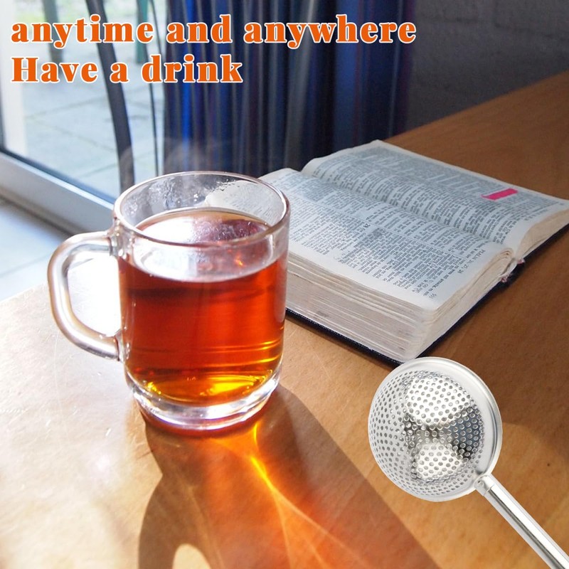 Thyonta 2 PCS Stainless Steel Long Handle Tea Balls, Stainless