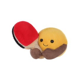 Apricot Lamb Table Tennis Ball Sport Plush Toys for Children, Soft Cute Cuddly Toy for Baby Girls and Boys, Fluffy Table Tennis, Yellow, 11 cm
