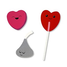 Roeda Brighten Your Life 14108m Valentine's Day Candy Set of 3 Assorted Magnets