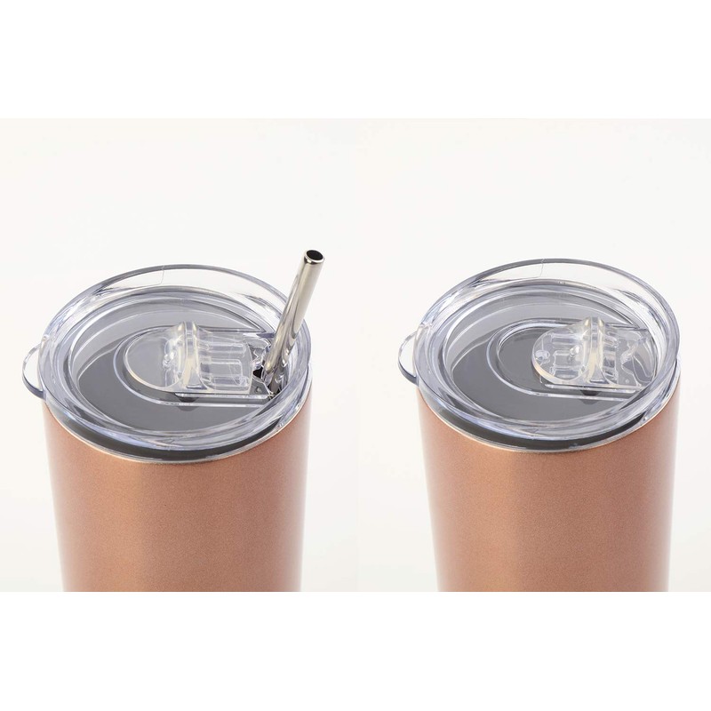 Vaso delgado de acero inoxidable con aislamiento al vacío con
