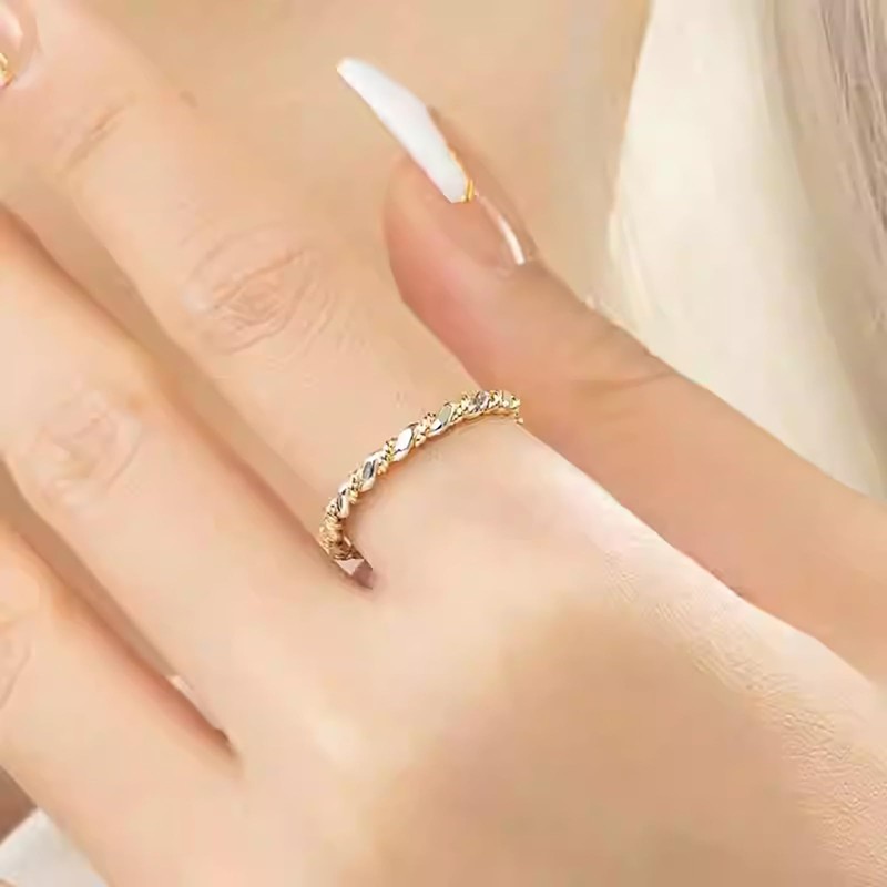 LUKRAY Braided Stacking Ring | Silver and Gold Statement Ring