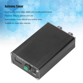 Automatic Mini Antenna Tuner with Aluminum Alloy Housing OLED Display UHF Port Type C Charging Port 1.8-55MHz for ATU-100 with High Voltage SMD Capacitors, Default
