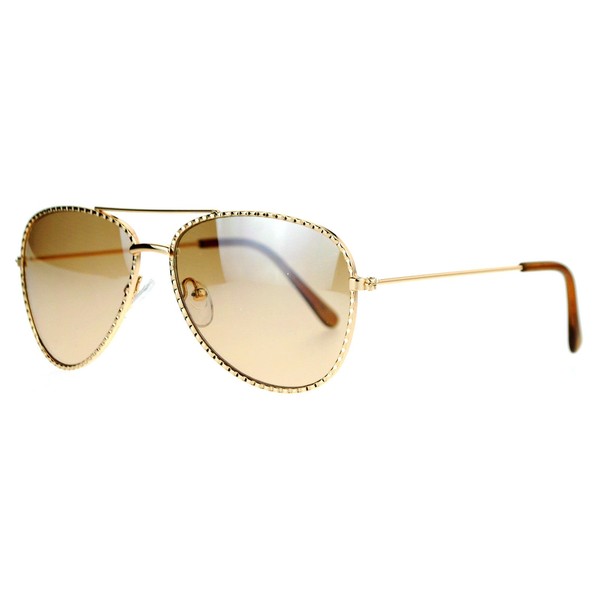 Kid's Aviator Sunglasses Ridged Metal Frame UV Protection Boys Girls