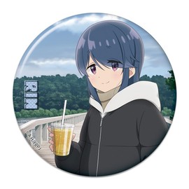 "Yurucamp SEASON3" Drawing 3 3.0 inches (76 mm) Can Badge Rin Shima Horaibashi Ver.
