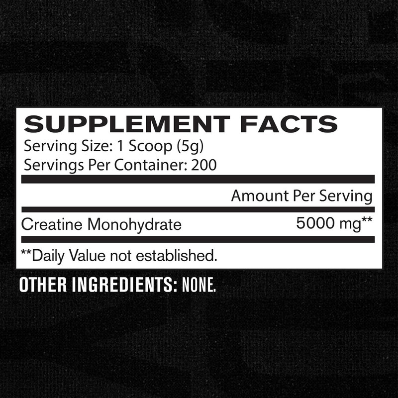 Jacked Factory Creatine Monohydrate Powder 1000g - 5g Daily Creatine