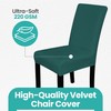 Velvet Dining Chair Covers Stretchable Spandex High Back Dining Chair
