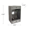 Hubbell-Bell 5320-0 Single Gang 3-1/2-Inch Outlets Weatherproof Box Gray