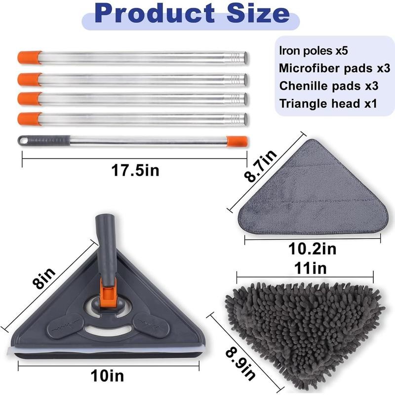 Wall Cleaner Mop with 79 Inches Long Handle 360° Washer