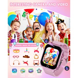 Smart Watch for Kids with Dual Cameras Music Player Educational Birthday Gifts Toys for 6 7 8 9 10 11 12 Year Old Girls