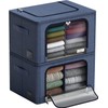 Sorbus Storage Bins with Divided Interior - Large Stackable &