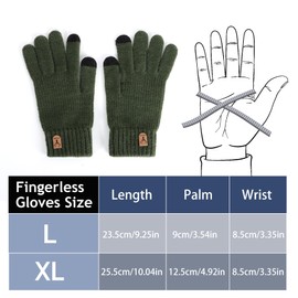 Kordear Winter Touch Screen Gloves - Mens Gloves Touchscreen Thermal Warm Fleece Knitted Gloves Mens with Soft Lining for Men Driving Running Hiking Typing UK