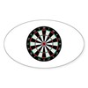 CafePress Dart Board Design Oval Car Bumper Sticker