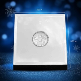 LED Lighted Display Base for Glass Art & Crystal Vases – Lighted Acrylic Pedestal Stand for Centerpieces, Crafts & Decorations – Medium 3.93x3.93