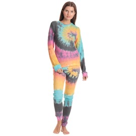 Just Love Women's Tie Dye Two Piece Thermal Pajama Set 6962-10688-M