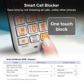 AT&T CL83407 DECT 6.0 4-Handset Cordless Phone for Home with Dual Keypad Base, Answering Machine, Call Blocking, Caller ID Announcer, Intercom and Long Range, Silver/Black