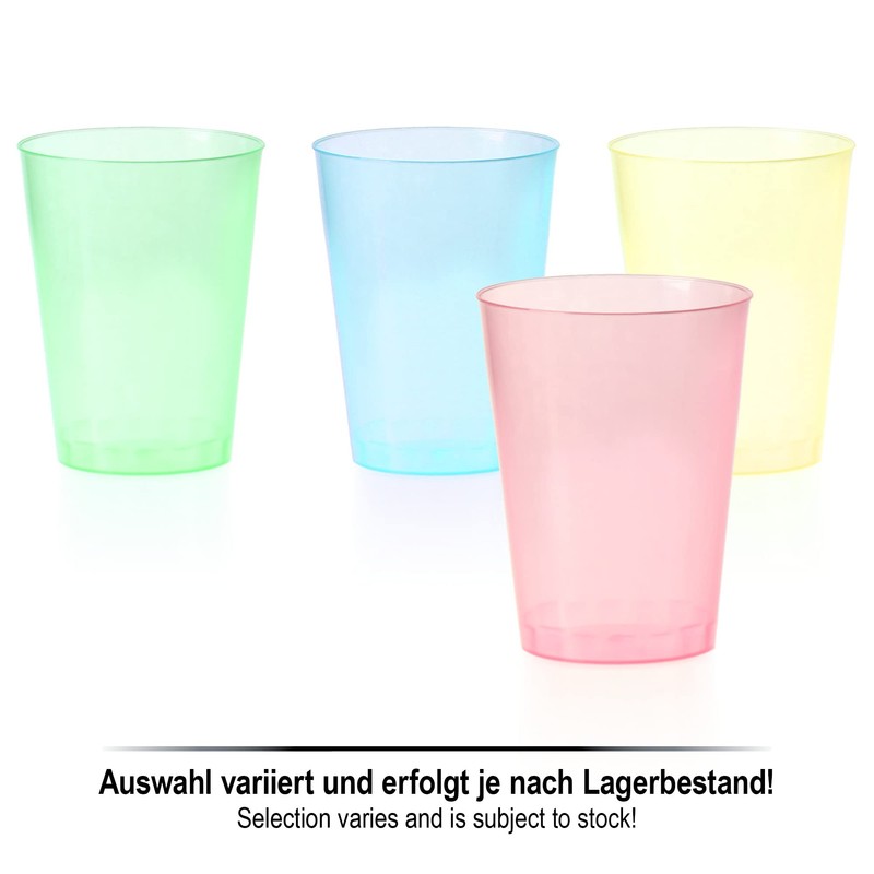 com-four® 24 x Reusable Drinking Cups for Party, Camping and