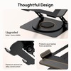TECKNET Laptop Stand for Desk, 360 Rotating Base, Ergonomic Foldable