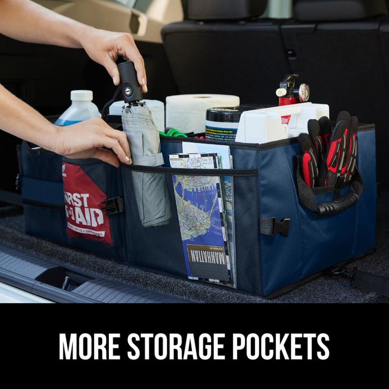GORILLA GRIP Large Capacity Sturdy Trunk Storage Organizer, Slip and