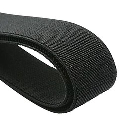 Strafts 1-Inch by 5-Yard Black Colored Double-Side Twill Non-Roll Wowen Elastic 72300