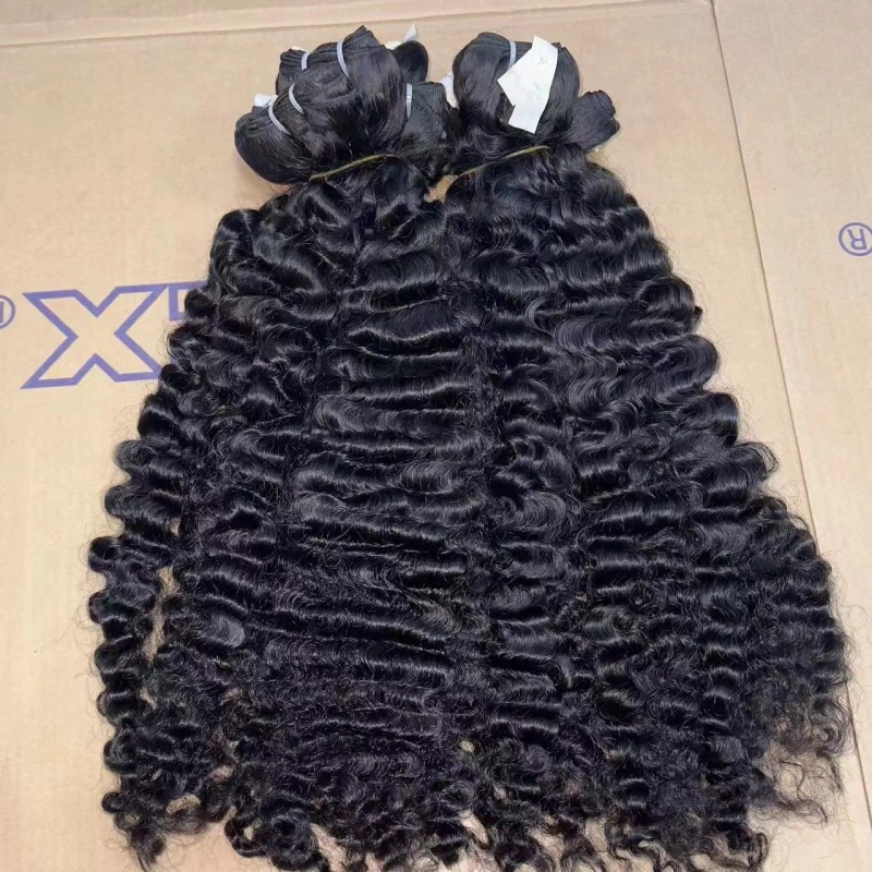 Raw Cambodian Human Hair Bundles 100% Unprocessed 10-30 Inch Straight/Deep