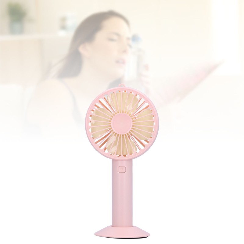Handheld Electric Fan 4‑Blade 3‑Speed Adjustable USB Rechargeable Cooling Tool
