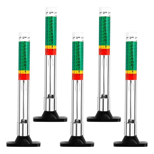 Pretwad Tyre Tread Depth Gauge, 5-Piece Tyre Tread Depth Gauge,