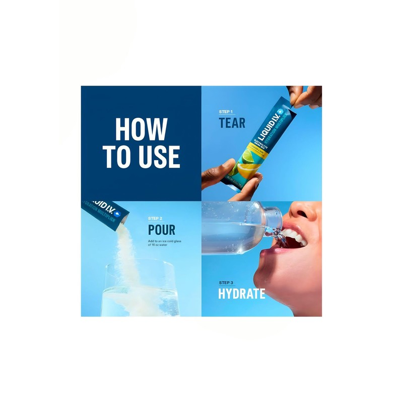 Liquid I.V. Hydration Multiplier Electrolyte Drink Mix, Variety, 0.56 Oz,