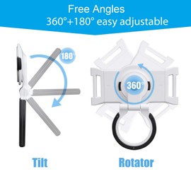 MAX SMART Tablet Hand Grip Holder & Stand for Tablet Drawing, Reading, Working, Writing, Free Angles, Hanging on Wall - Upgraded