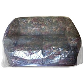 New Large Clear 3 Mil Poly Non-Fitted Plastic Storage Cover - Great for Couches, Desks, Tables & Other Furniture!