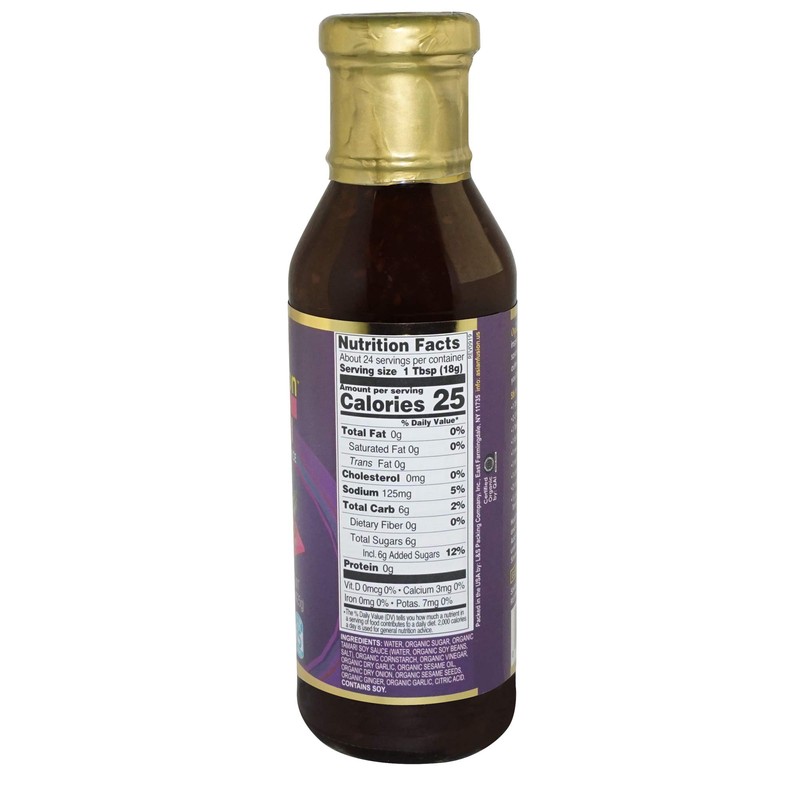 Organic Asian Fusion Low Sodium Teriyaki Sauce- USDA Organic, Non