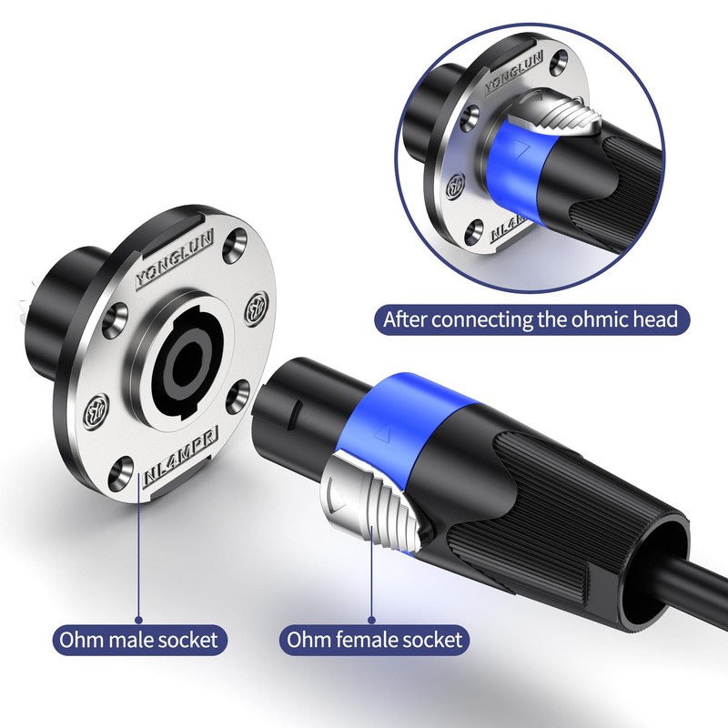 Jumwa 8 Pack 4 Pole Speakon Panel Twist Lock Speaker